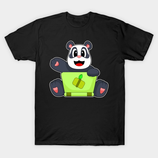 Panda Bamboo Laptop T-Shirt by Markus Schnabel